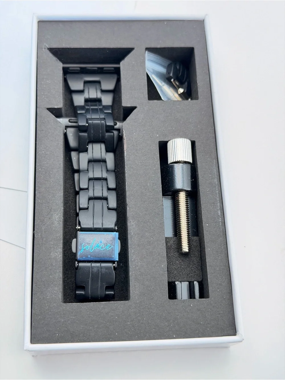 Apple Watch Stainless Steel Matt Black Band, new, Matt black